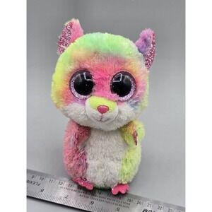 TY Beanie Boos RODNEY THE COLORFUL HAMSTER 5" Plush STUFFED ANIMAL TOY
